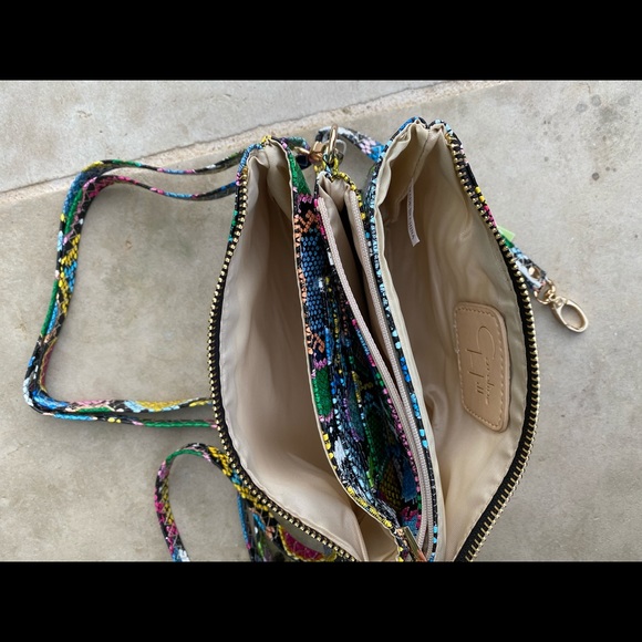 Crossbody multi color snakeskin bag or wallet SOLD OUT - Picture 3 of 3